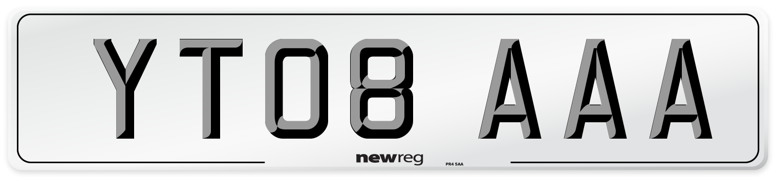 YT08 AAA Number Plate from New Reg